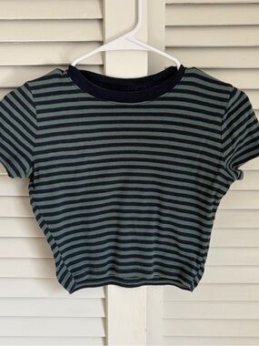 Hollister Striped Cropped Tee